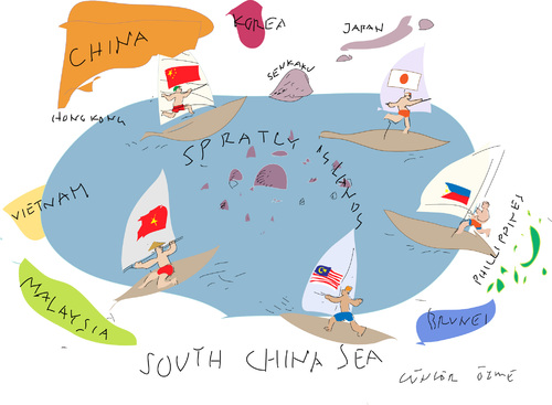 Cartoon: China sea (medium) by gungor tagged japan