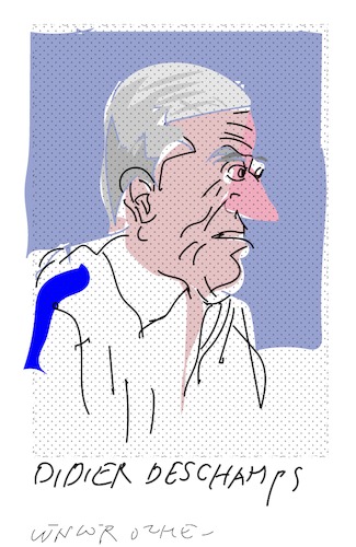 Cartoon: Didier Deschamps (medium) by gungor tagged france,world,cup,2018,russia,french,national,team,coach