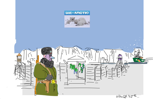 Cartoon: Greenpeace Arctic (medium) by gungor tagged russia