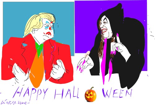 Cartoon: Halloween gig (medium) by gungor tagged happy,halloween,2024,happy,halloween,2024