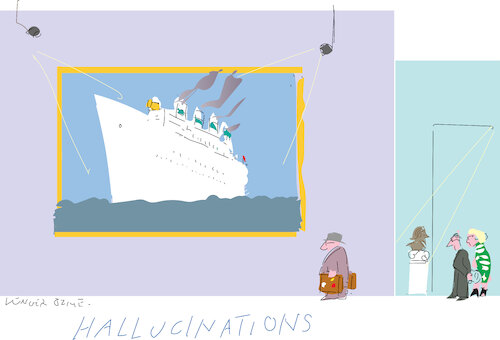 Cartoon: Hallucinations (medium) by gungor tagged bon,voyage,bon,voyage