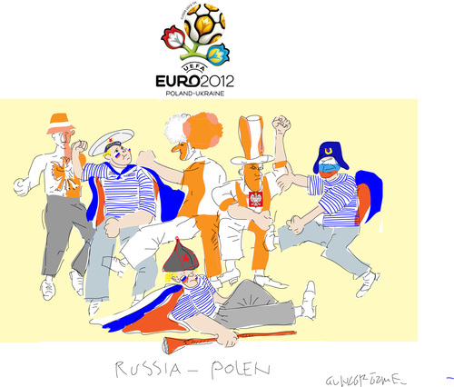 Cartoon: Hooligans (medium) by gungor tagged euro2012