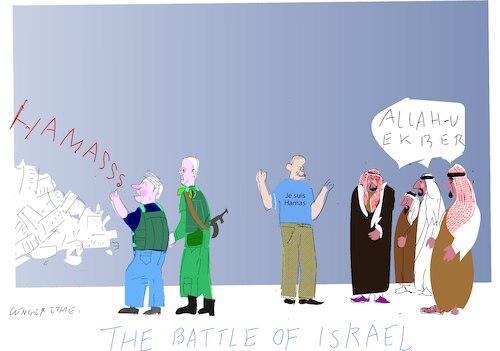 Cartoon: Israel and Hamas war (medium) by gungor tagged the,battle,of,israel,2023,the,battle,of,israel,2023