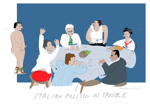 Cartoon: Italian politic after Draghi res (medium) by gungor tagged italian,politics,in,crisis,july,2022,italian,politics,in,crisis,july,2022