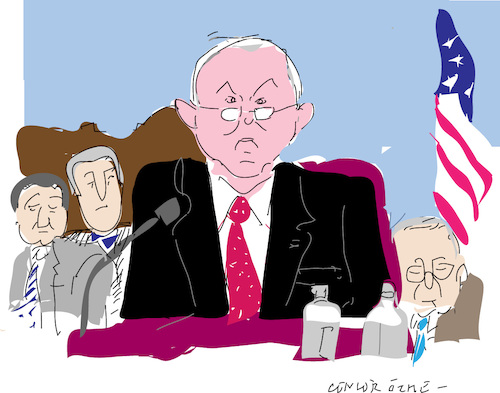 Cartoon: Jeff Sessiones (medium) by gungor tagged usa