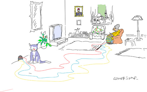 Cartoon: Kitten (medium) by gungor tagged cat