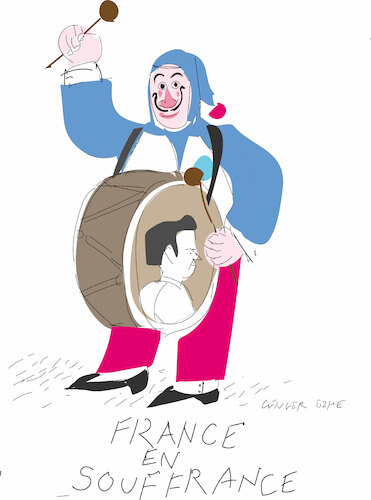 Cartoon: Macron s pension reform (medium) by gungor tagged pension,reform,in,france,2023,pension,reform,in,france,2023