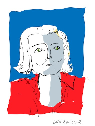 Cartoon: Marine Le Pen (medium) by gungor tagged france