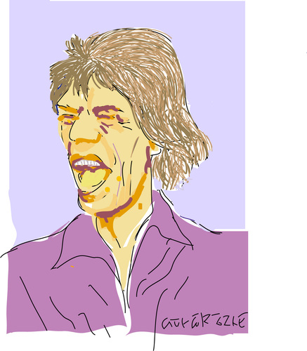 Cartoon: Mick Jagger (medium) by gungor tagged music