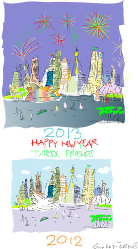 Cartoon: New Year-2013 (medium) by gungor tagged australia