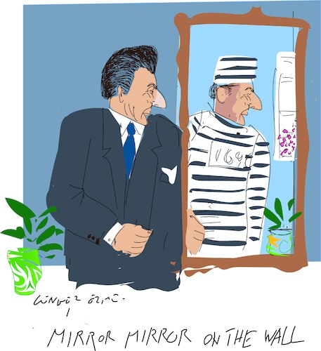 Cartoon: N.Sarkozy found guilty (medium) by gungor tagged former,president,on,the,trail,former,president,on,the,trail