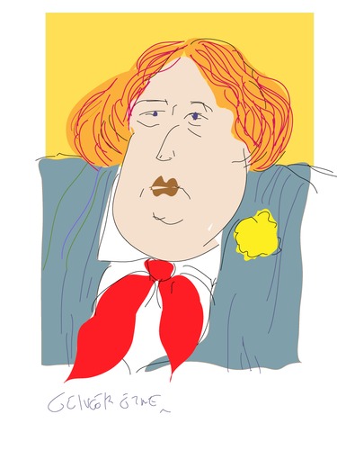 Cartoon: Oscar Wilde (medium) by gungor tagged literature