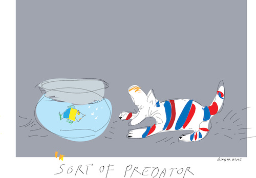 Cartoon: Predator at the work (medium) by gungor tagged ukraine,and,russia,2022,ukraine,and,russia,2022