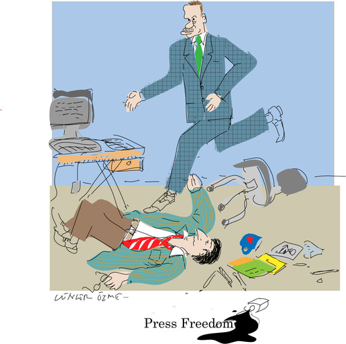 Cartoon: Press Freedom (medium) by gungor tagged turkey,turkey,türkei,pressefreiheit,medien,erdogan