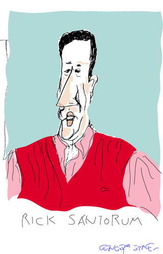 Cartoon: Rick Santorum (medium) by gungor tagged usa