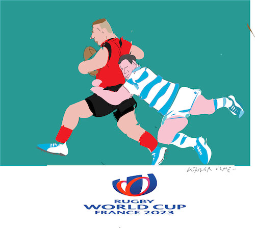 Cartoon: Rugby world cup 2023 (medium) by gungor tagged rugby,world,cup,2023,rugby,world,cup,2023