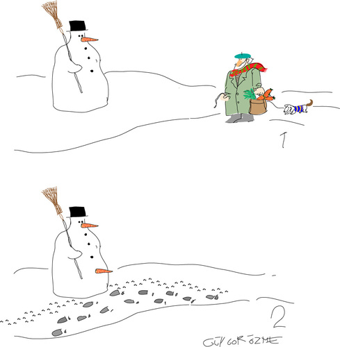 Cartoon: Snowman (medium) by gungor tagged winter