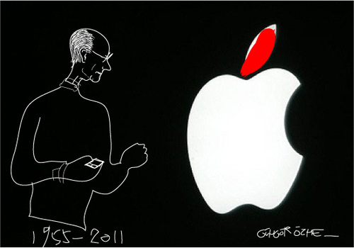 Cartoon: Steve Jobs-2 (medium) by gungor tagged usa