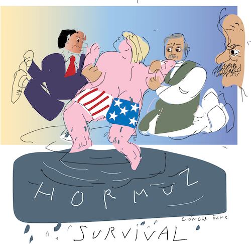 Cartoon: Survival (medium) by gungor tagged us,and,israel,versus,iran,us,and,israel,versus,iran