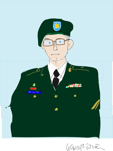 Cartoon: Bradley E. Manning (medium) by gungor tagged usa