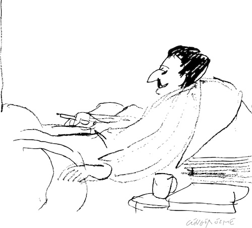 Cartoon: Marcel Proust (medium) by gungor tagged marcel,proust,marcel,proust