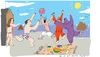 Cartoon: Bathers 2 (small) by gungor tagged france