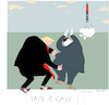 Cartoon: Confrontation (small) by gungor tagged usa
