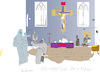 Cartoon: Disinfecting  Holy Places (small) by gungor tagged pandemic