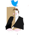 Cartoon: Elon Musk and his bird (small) by gungor tagged twitter,abd,elin,musk