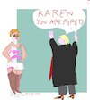 Cartoon: Karen Bass is fired (small) by gungor tagged karen,bass,is,on,the,grill