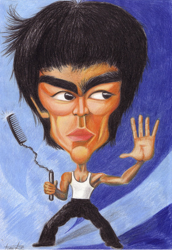 Bruce Lee de Tomek | Gente Popular Cartoon | TOONPOOL