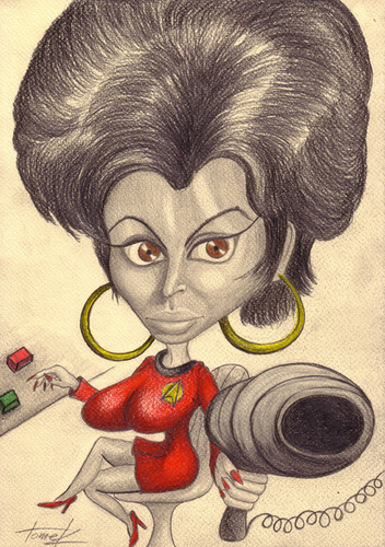 Cartoon: Uhura_Nichelle (medium) by Tomek tagged uhura,nichelle