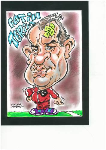 Cartoon: fatih terim (medium) by aydinreco tagged fiorentina,galatasaray,milano,uefa,winner,imparator