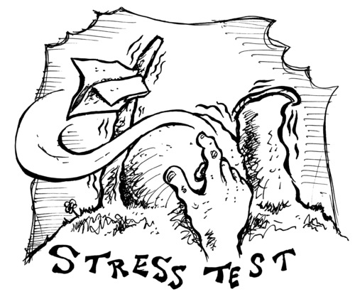 Cartoon: Stresstest (medium) by JP tagged akw,stresstest,atomkraft,ausstieg,flugzeug,sicher,sicherheit