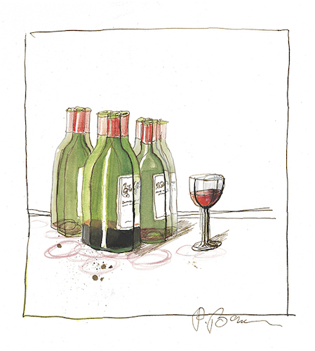 Cartoon: Ohne Titel (medium) by Peter Bauer tagged wein,genuss,alkohol,missbrauch