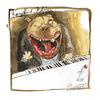 Cartoon: Kampfhund Blues (small) by Peter Bauer tagged kampfhund blues leid