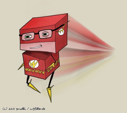 Cartoon: Smolli-Flash (medium) by smolli tagged smolli,rot,blitz,flash