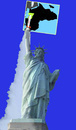 Cartoon: Freedom 11 (small) by Summa summa tagged freedom,statue,2011,libya,usa,nato,new,york,cruise,missile,tomahawk
