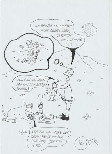 Cartoon: Bauer mit Herz! (medium) by Backrounder tagged landwirtschaft,tiere,bauernhof