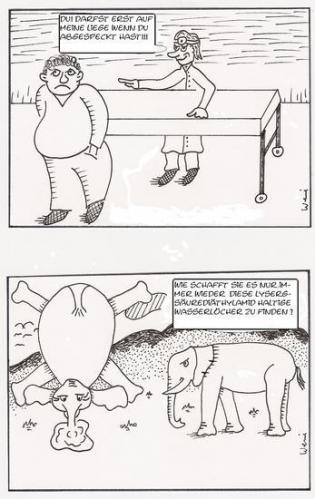 Cartoon: The doctor and  elefant of LSD (medium) by Backrounder tagged dokctor,and,animals