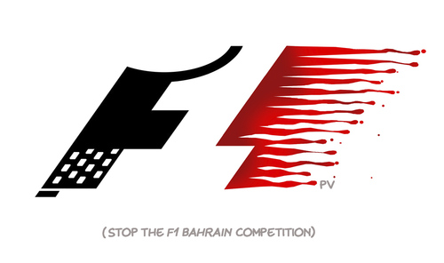 Cartoon: STOP the F1 Barhain Competition (medium) by pv64 tagged sport,barhain,f1