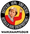 Cartoon: Wahlkampflogik (small) by ESchröder tagged merkel,atom,wahlkampf,sicher