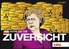 Cartoon: Zuversicht (small) by ESchröder tagged kanzlerin,wahlkampf,atommüll