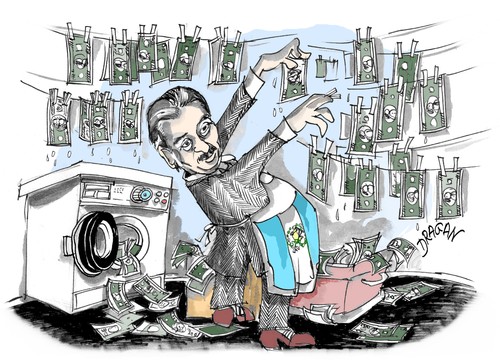 Cartoon: Alfonso Portillo (medium) by Dragan tagged guatemala,alfonso,portillo,politics,cartoon