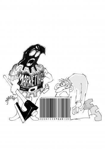 Cartoon: bar code 6 (medium) by Dragan tagged bar,code