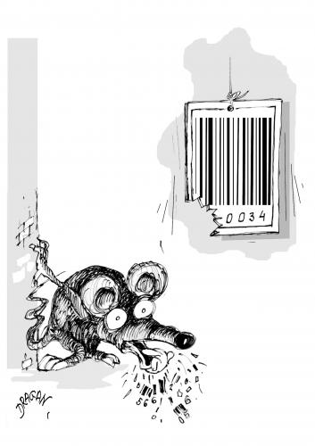 Cartoon: bar code 7 (medium) by Dragan tagged bar,code