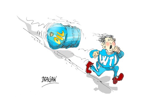 Cartoon: Barril-WTI (medium) by Dragan tagged barril,wti,petroleo