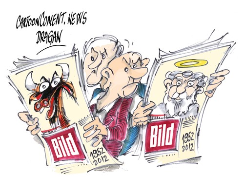 Cartoon: Bild-aniversario (medium) by Dragan tagged periodico,alemania,bild