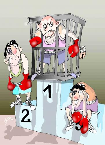 Cartoon: boxeo (medium) by Dragan tagged boxeo