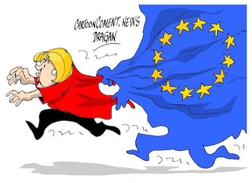Cartoon: Carta desde Alemania (medium) by Dragan tagged alemania,angela,mercel,union,europea